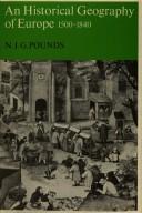 Cover for An historical geography of Europe, 1500-1840