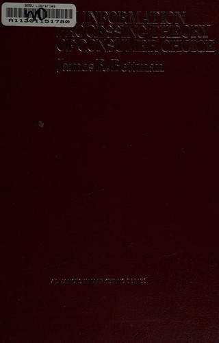 Cover for An information processing theory of consumer choice