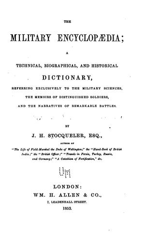 Cover for The military encyclopaedia
