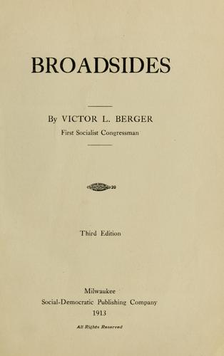 Cover for Broadsides