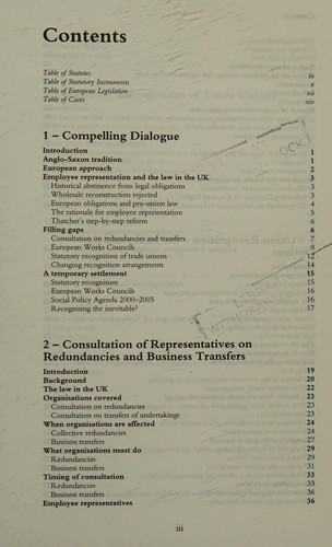 Cover for Tolley's Employee Representation