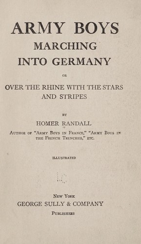 Cover for Army boys marching into Germany