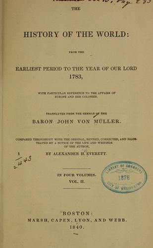 Cover for The history of the world