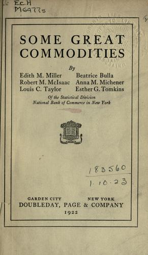 Cover for Some great commodities