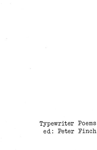 Cover for Typewriter poems.