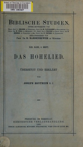 Cover for Das Hohelied