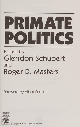 Cover for Primate politics