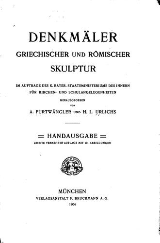 Cover for Denkmäler Griechischer und Römischer Skulptur