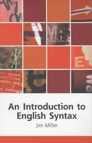 Cover for An introduction to English syntax