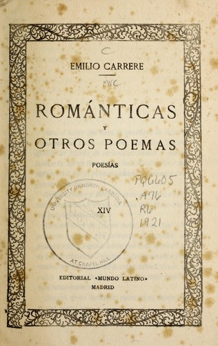 Cover for Románticas y otros poemas
