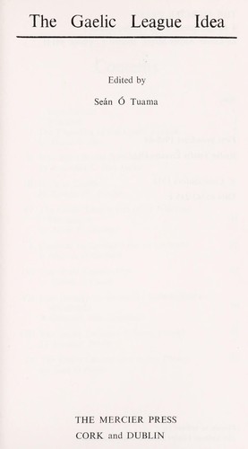 Cover for The Gaelic League idea