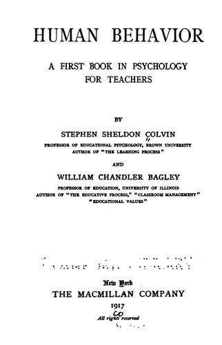 Cover for Human behavior