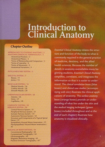 Cover for Essential clinical anatomy