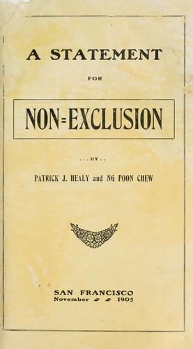 Cover for A statement for non-exclusion
