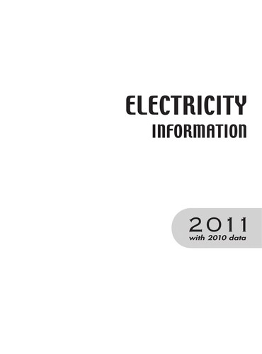 Cover for Electricity information 2011