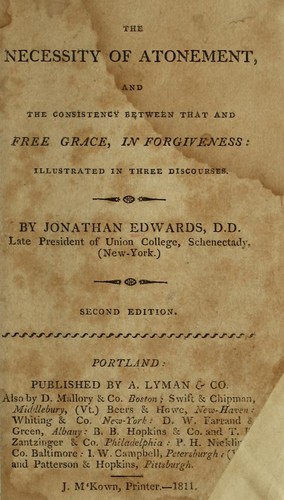 Cover for The necessity of atonement