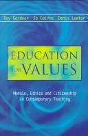 Cover for Education for values