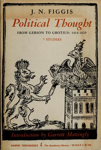 Cover for Political thought from Gerson to Grotius, 1414-1625
