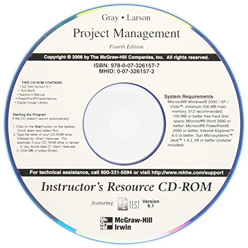 Cover for Instructor's Resource CD-ROM to Accompany Project Management, 4th Edition