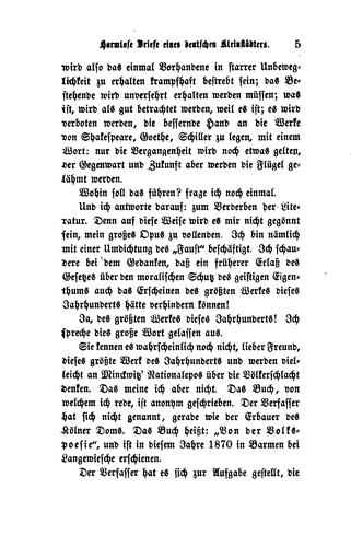Cover for Harmlose Briefe eines deutschen Kleinstädters