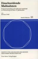 Cover for Einschneidende Massnahmen