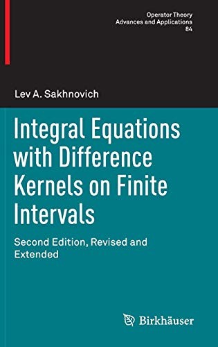 Cover for Integral Equations with Difference Kernels on Finite Intervals