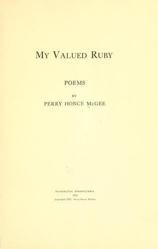 Cover for My valued Ruby