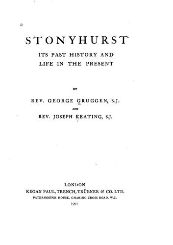 Cover for Stonyhurst