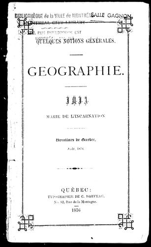 Cover for Géographie