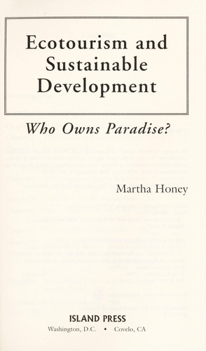 Cover for Ecotourism & Sustainable Development