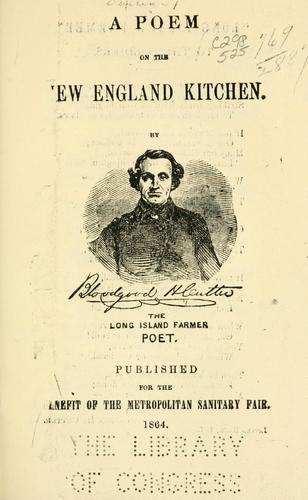 Cover for poem on the New England kitchen.