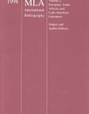 Cover for 1998 Mla International Bibliography of Books and Articles on the Modern Languages and Literatures (Mla International Bibliography of Books and Articles on the Modern Languages and Literatures Vol II)