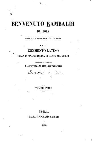 Cover for Benvenuto Rambaldi da Imola