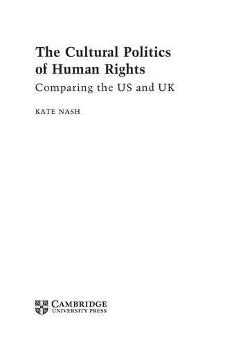 Cover for The Cultural Politics of Human Rights
