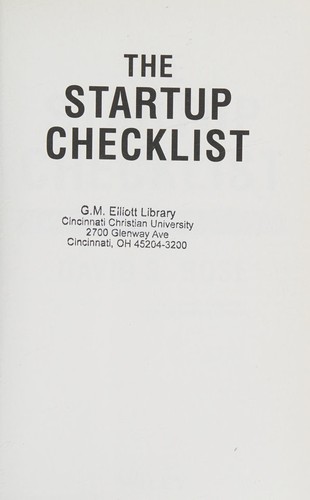 Cover for The startup checklist