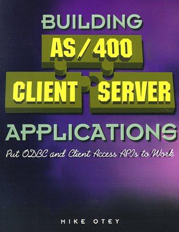 Cover for Building AS/400 client/server applications