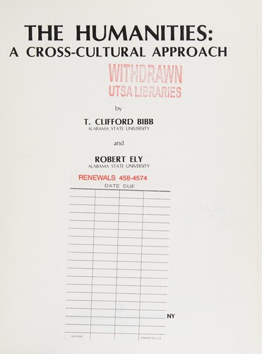 Cover for The humanities