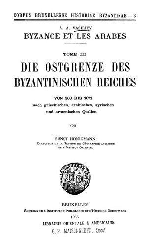 Cover for Die Ostgrenze des byzantinischen Reiches