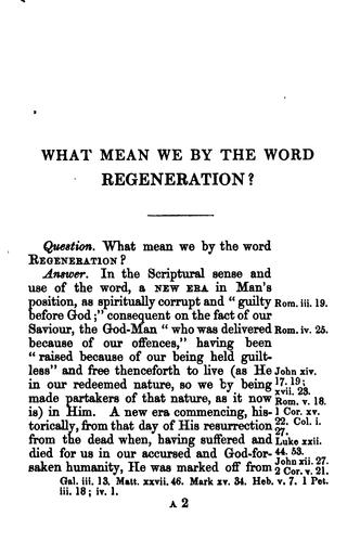 Cover for What mean we by the word regeneration?