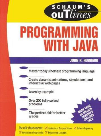 Cover for Schaum's Outlines of Programming with Java