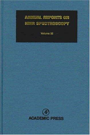 Cover for Annual Reports on NMR Spectroscopy (Vol 32. ISSN 0066-4103) (ANNUAL REPORTS ON NMR SPECTROS)