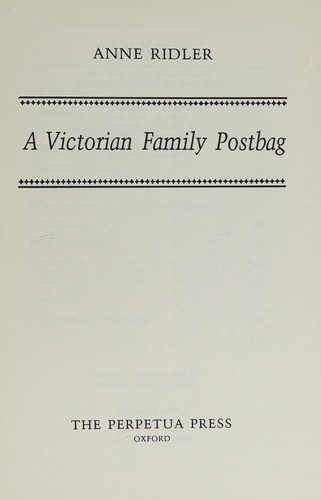 Cover for A Victorian Family Postbag: