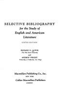 Cover for Selective bibliography for the study of English and American literature