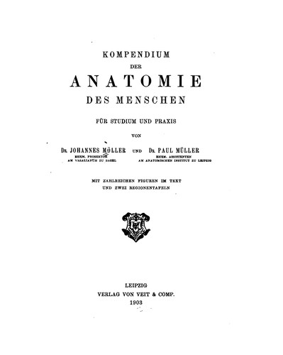 Cover for Kompendium der Anatomie des Menschen für Studium und Praxis