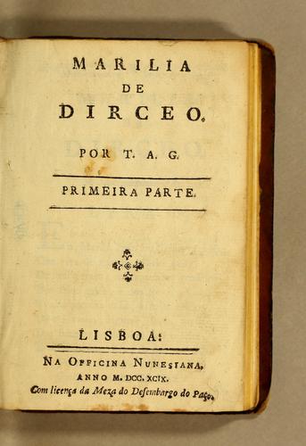 Cover for Marilia de Dirceo