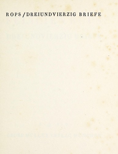 Cover for Dreiundvierzig Briefe