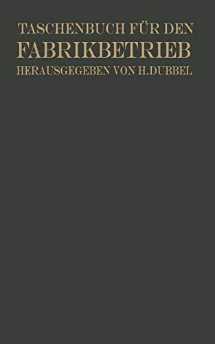 Cover for Taschenbuch Für Den Fabrikbetrieb