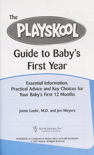 Cover for Playskool guide to baby's first year