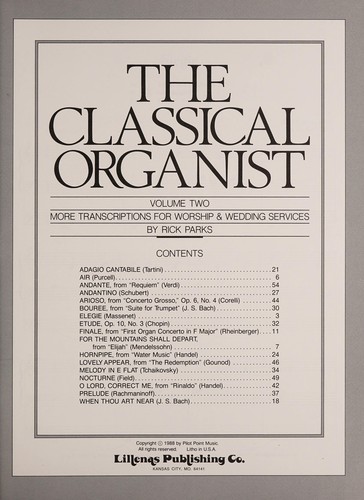 Cover for Classical organist for keyboard
