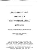 Cover for Arquitectura española contemporanea, 1975/1990 =